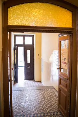 an open door to a room with a hallway at Home in Krakow Silvio's Apartments in Kraków