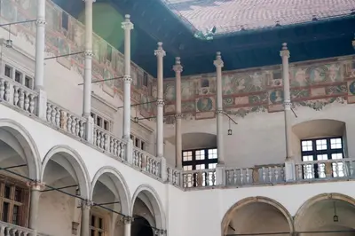 a building with balconies on the side of it at New Sweet One in Kraków