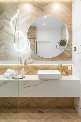 a bathroom with a sink and a mirror at #1 OLIVE Apartment City Center FREE GARAGE in Kraków