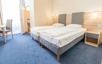 a bedroom with a large bed in a room at Jordan Pokoje Gościnne in Kraków