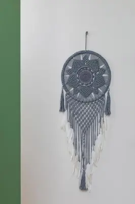 a blue and white chandelier hanging on a wall at Modern Apartment on Łobzowska Street by Noclegi Renters in Kraków