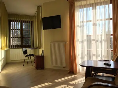 a view from the window of a house at Villa Gorczańska in Rabka