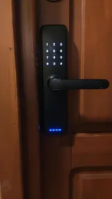 a close up of a remote control on a door at Studio, Kraków - Czyżyny in Kraków