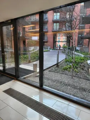 a view from a window in a building at Amber Hostel Szlak in Kraków