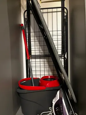 a batting cage with two baseball bats in it at Komfortowy Apartament w centrum in Jaworzno