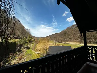 a view from the balcony of a house at Willa Pod Bocianem in Ojców
