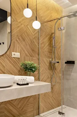 a bathroom with a shower and a sink at Artis Apartments by Housine in Zator